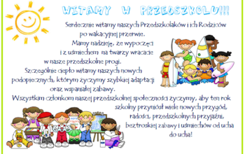 witamy w przedszkolu